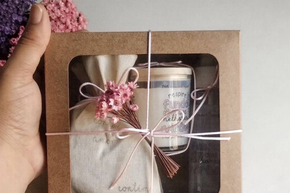 Kit vela com sachê aromático