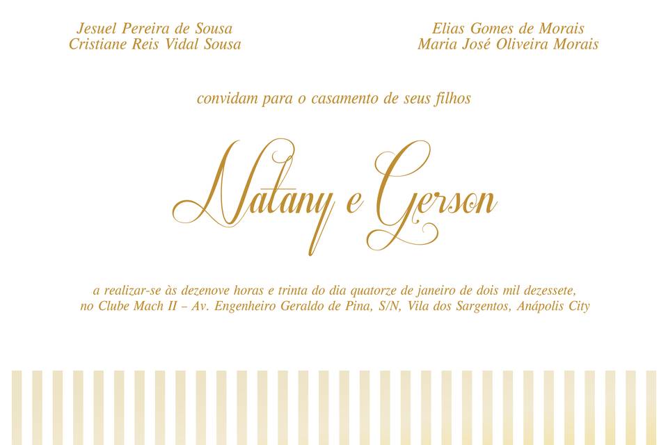 Natany e Gerson - Convite!
