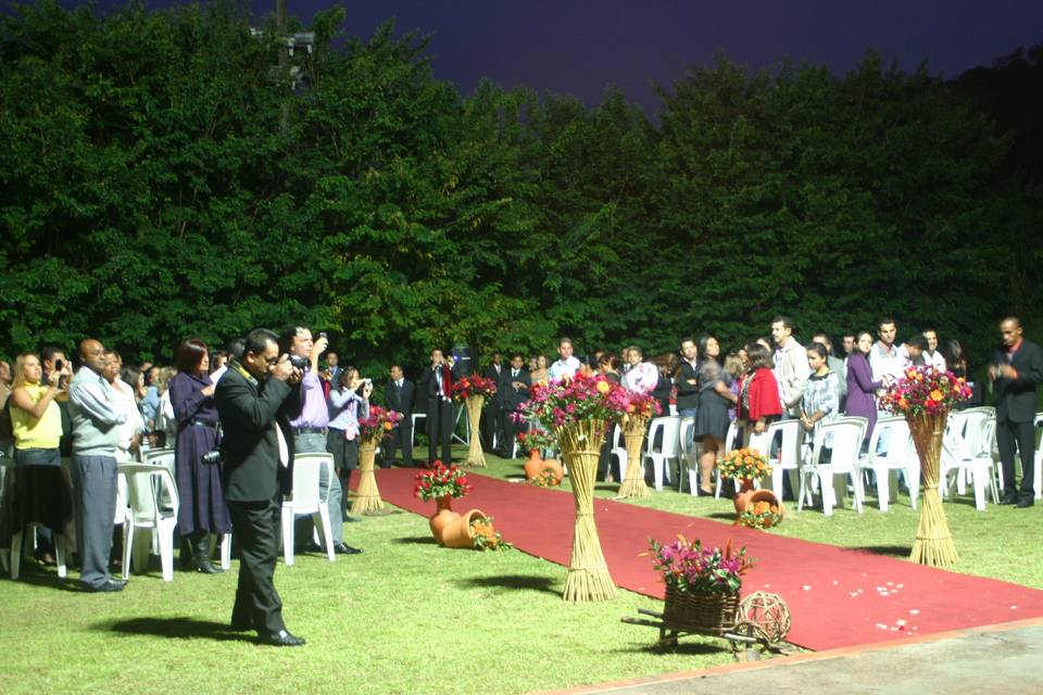 Cerimônia no gramado