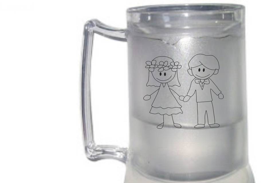 Caneca com gel para casamento