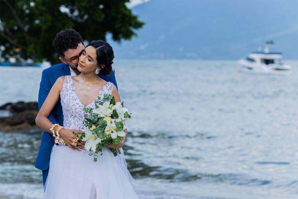 Casal na praia