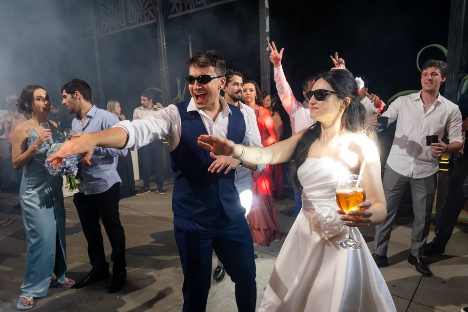 Casal na pista