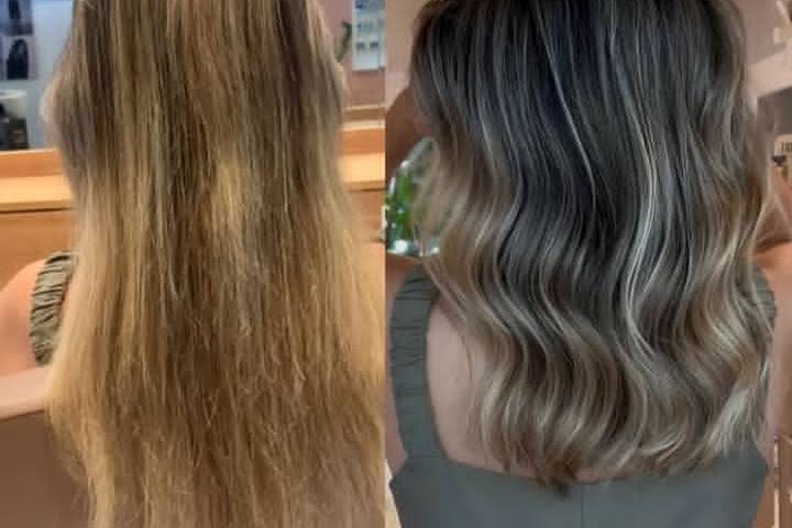 Antes e depois corte