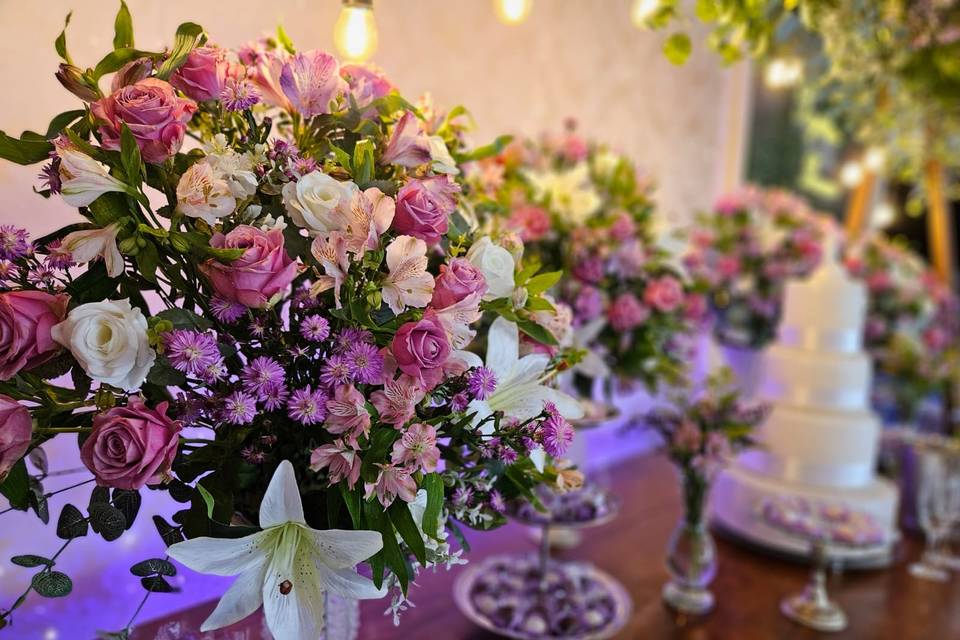 Decoração rosa