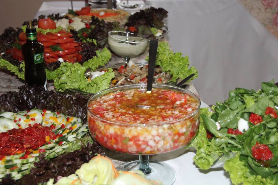 Mesa de saladas