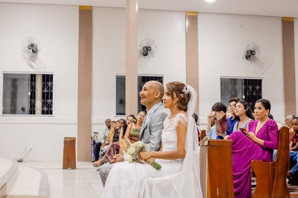 Casamento realizado na Igreja