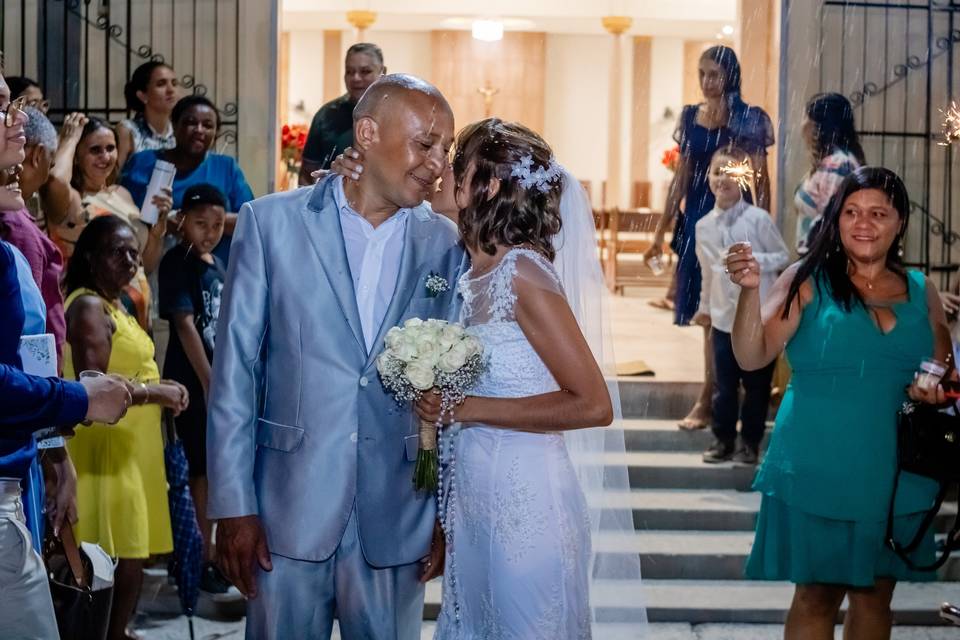 Casamento realizado na Igreja