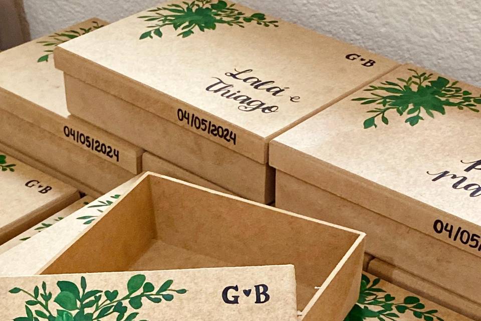 Caixas para padrinhos