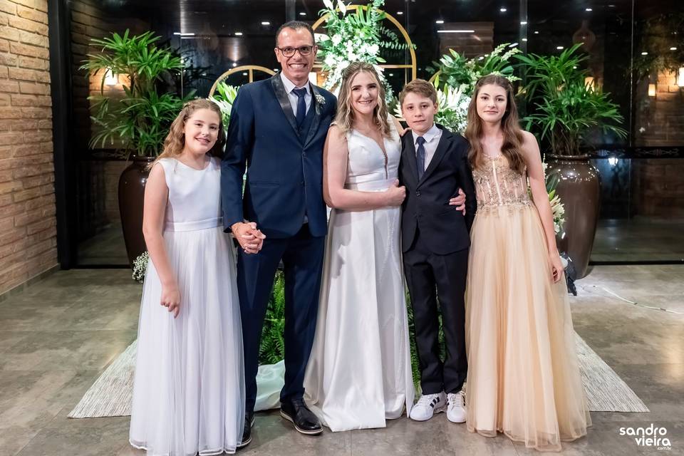 Rosane, Gilson e filhos