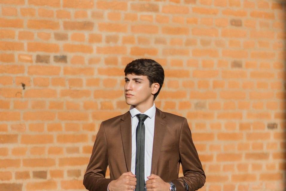 Costume slim Fit marrom