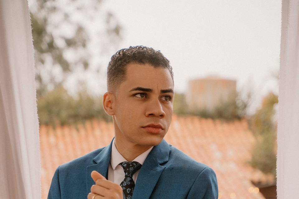 Terno masculino azul