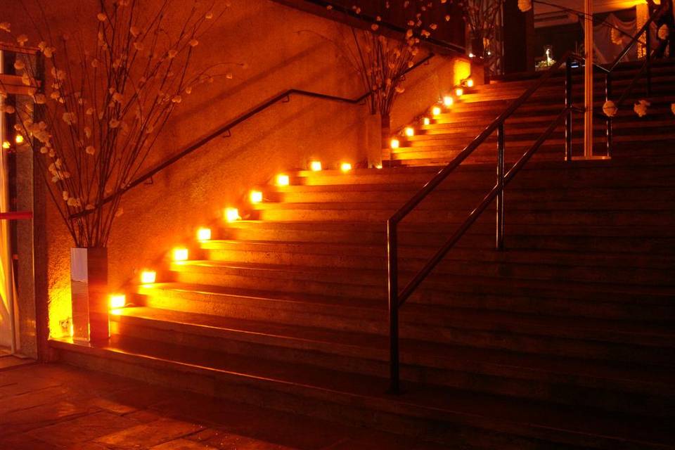 Iluminação na escada