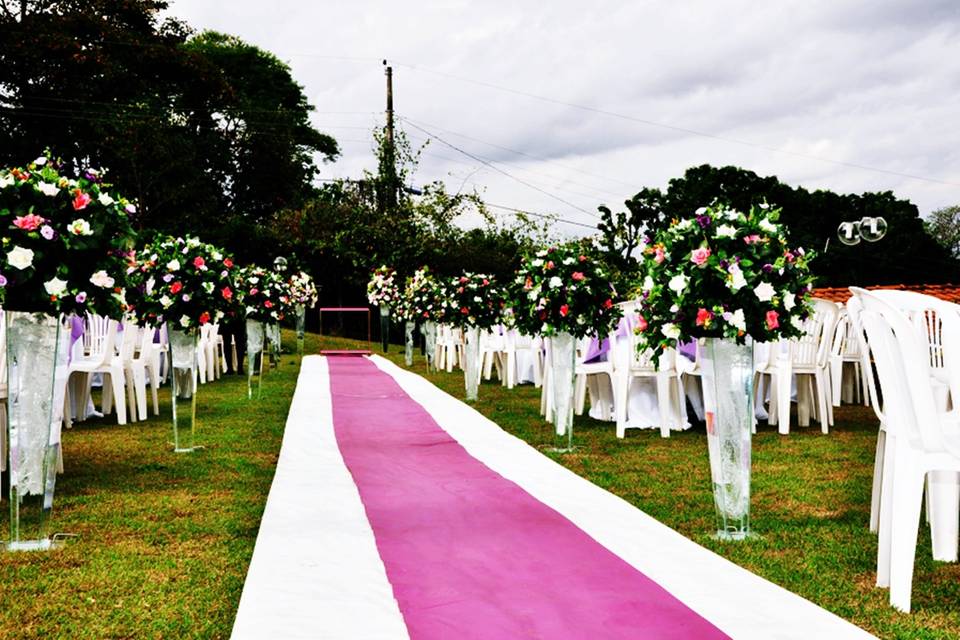 Decoração mista lilas