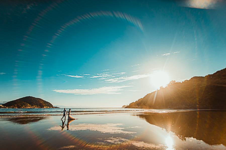 Foto louca na praia