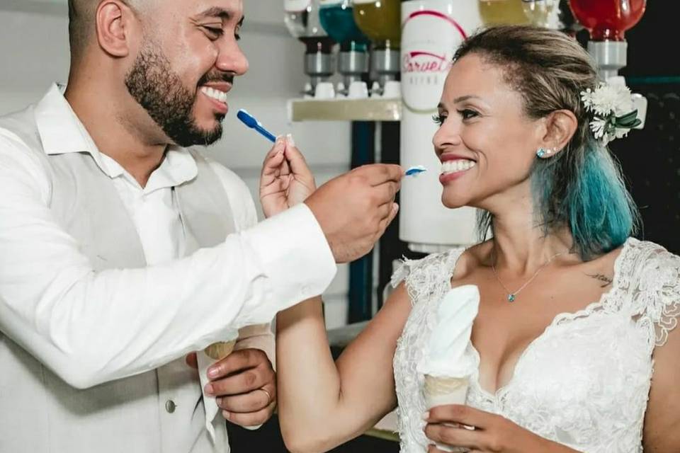 Casamento Sorvete Retrô