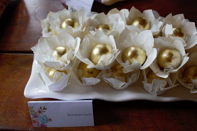 Doce finos: Bombom dourado