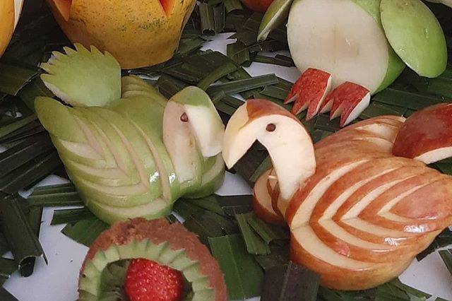 Cisnes de frutas