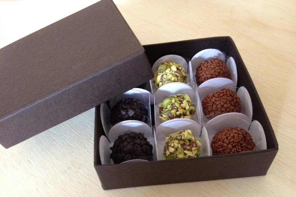 Brigadeiros de chocolate belga