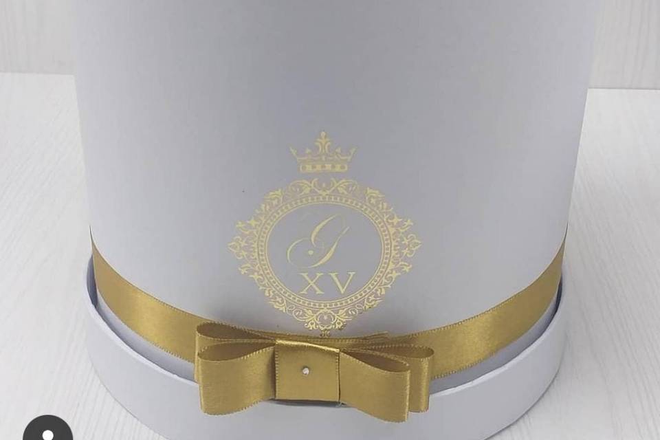 Caixa box redonda para padrinh