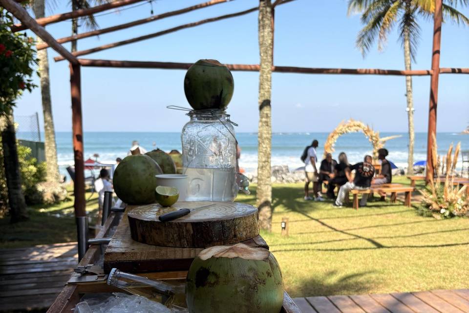 Cerveja e coco