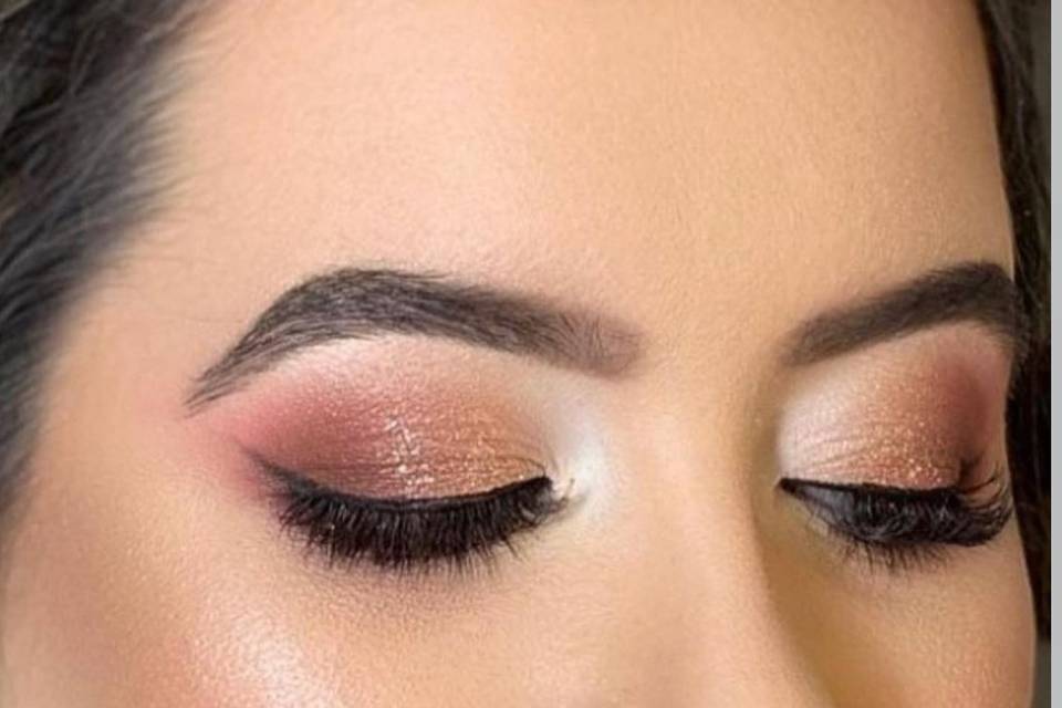 Make tons rose e marrom noiva