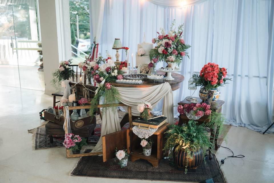 Mesa vintage casamento
