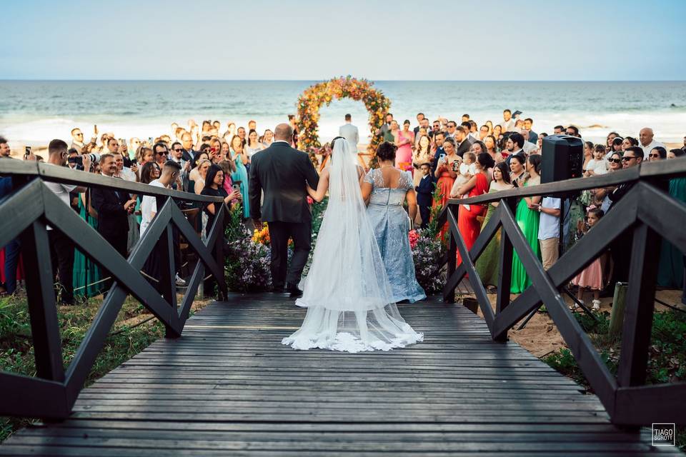 Pé na areia ou no deck