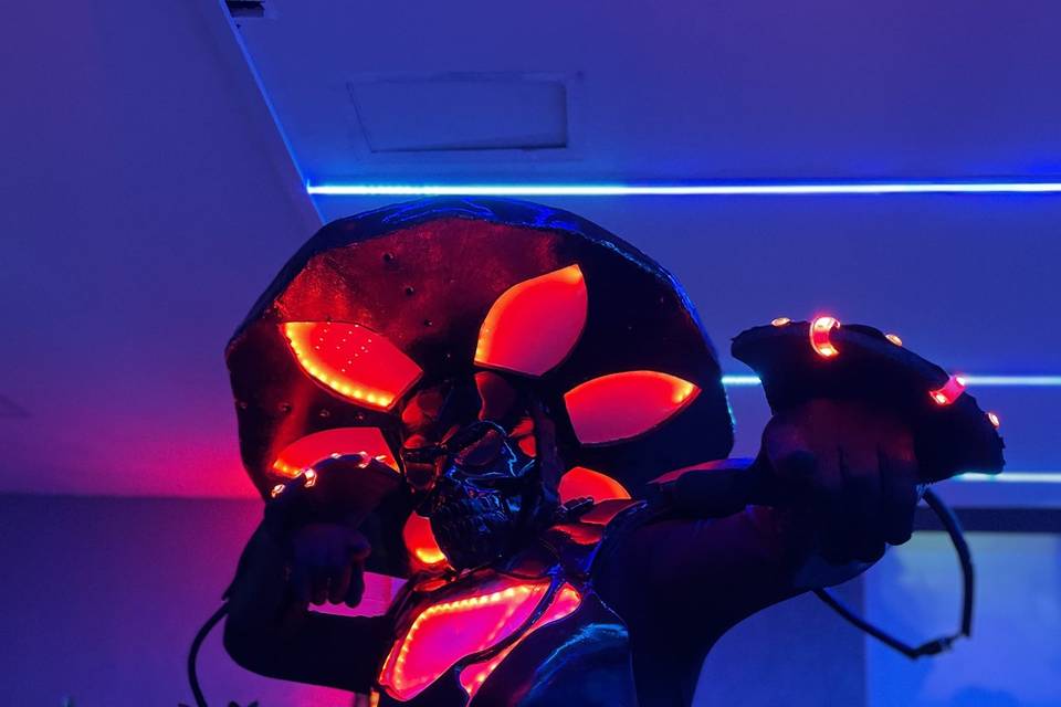 Robô de led neon