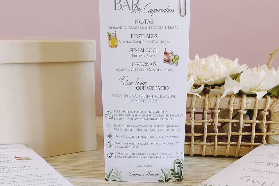 Menu casamento