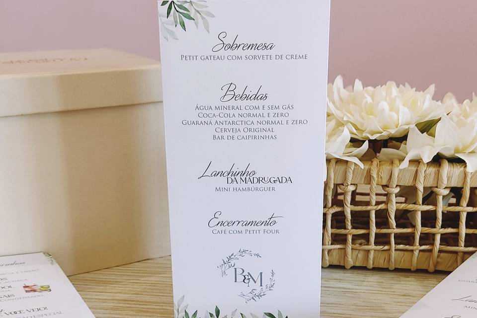 Menu casamento