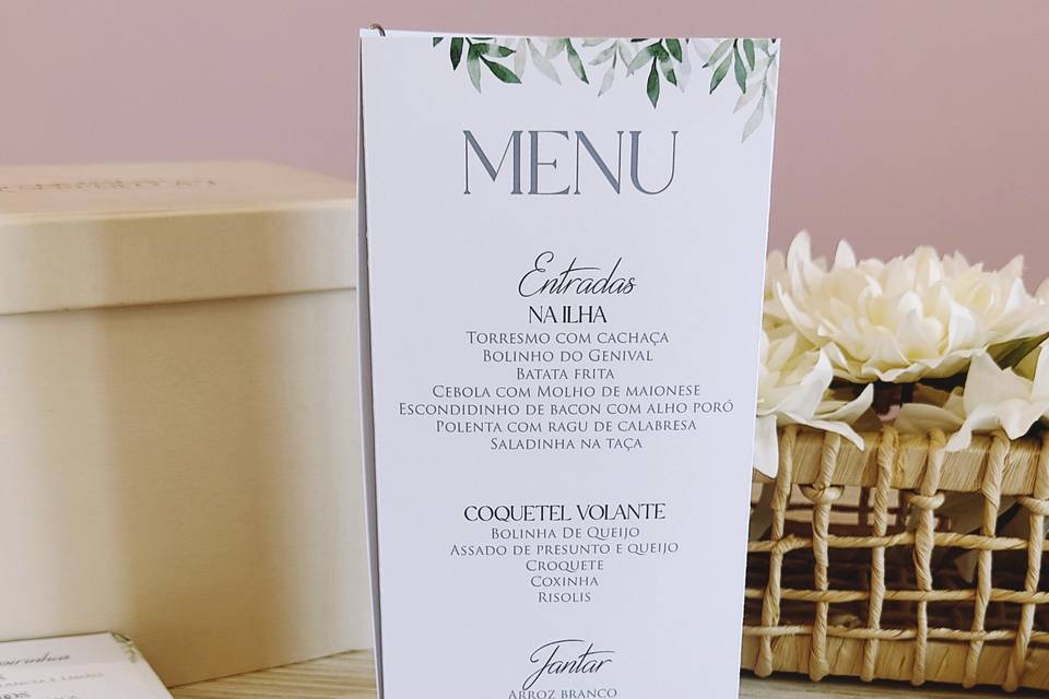 Menu casamento