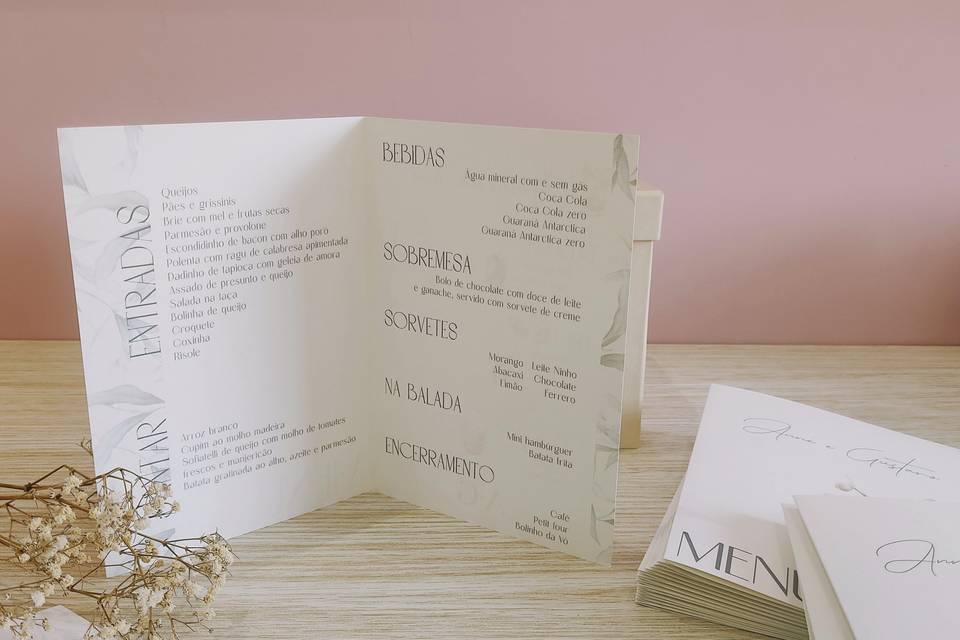 Menu casamento