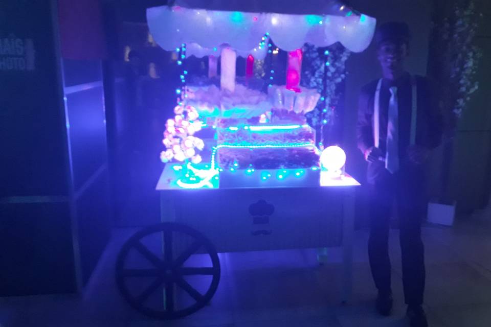 Carrinho de Algodão iluminado