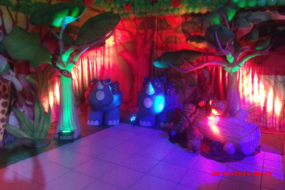 Iluminação festa infantil