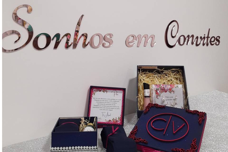 Kit caixa convite