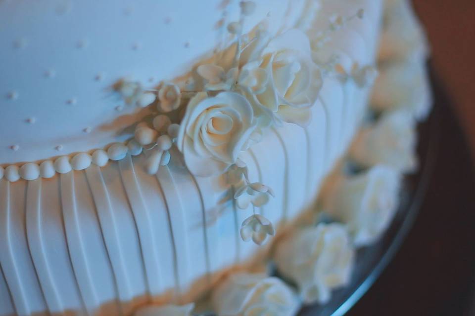 Detalhes do bolo da noiva