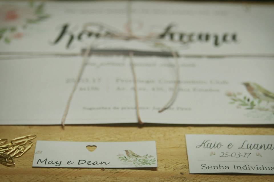 Papelaria fina mini wedding