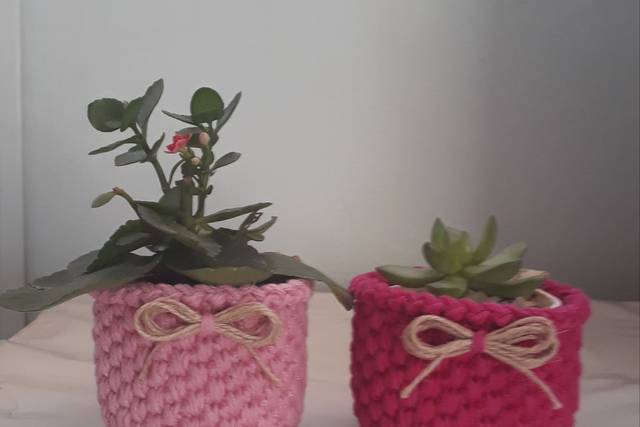 Cachepos de crochet M