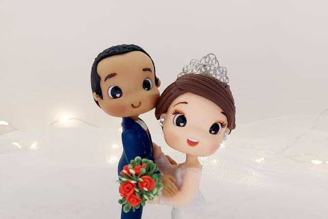 Topo casal fofinho com tiara