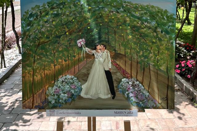 Arte pronta no casamento