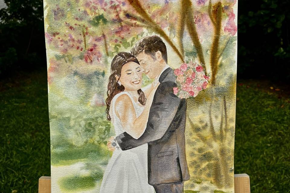 Aquarela ao vivo