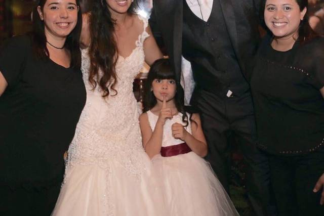 Noivos Aretta e Anderson