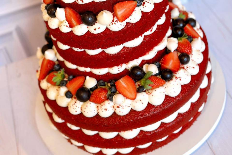 Bolo 3 andares Red Velvet