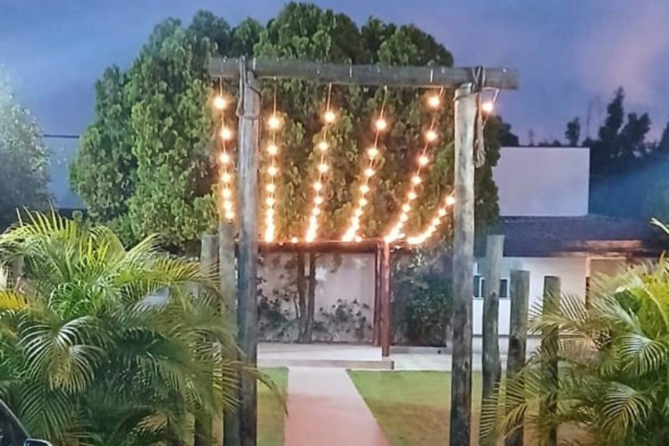 Local cerimonia com varal de l