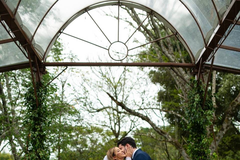 Cerimônia frente para o lago