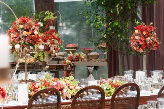 Decoração com flores