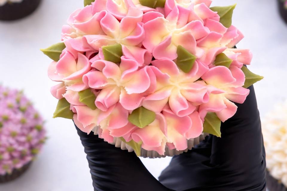 Cupcake floral de buttercream