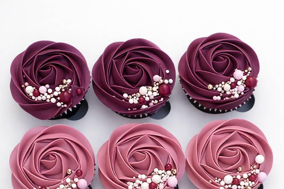 Rosal de cupcakes em buttercre