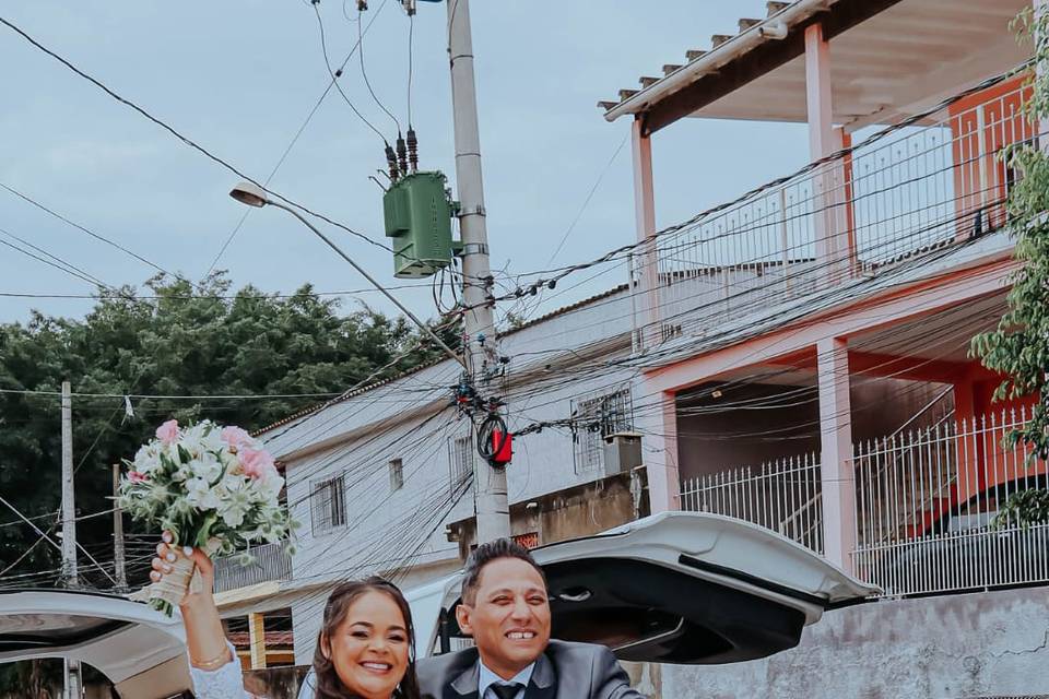 Casamento com limusine
