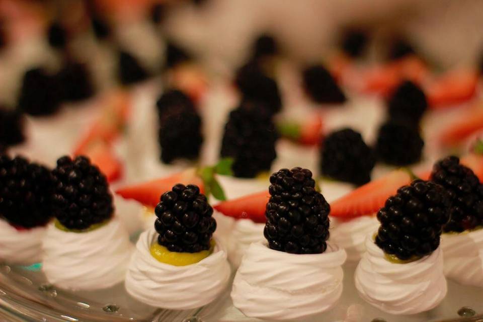Mini pavlovas doces finos